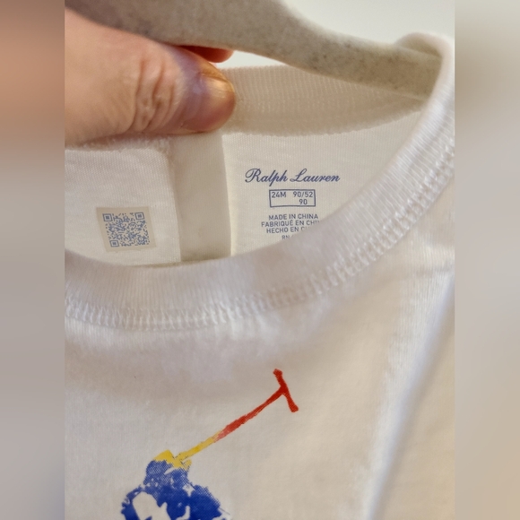 Ralph Lauren 24 Month White Dress with Colorful Horse Design - Picture 2 of 6